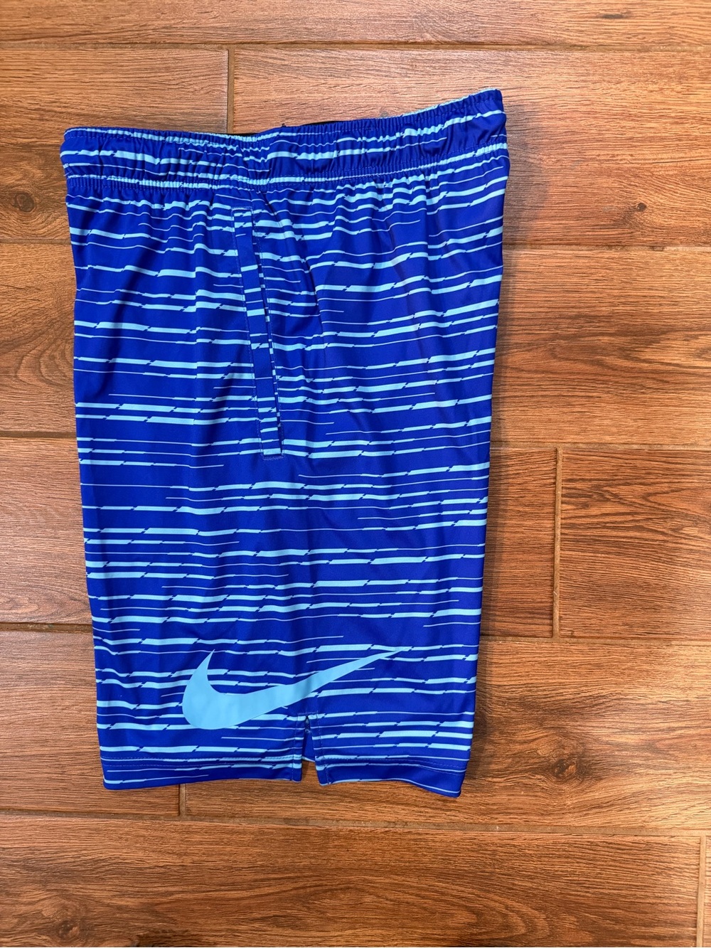 Nike Blue Striped mens Athletic Shorts 9” pockets / men’s small